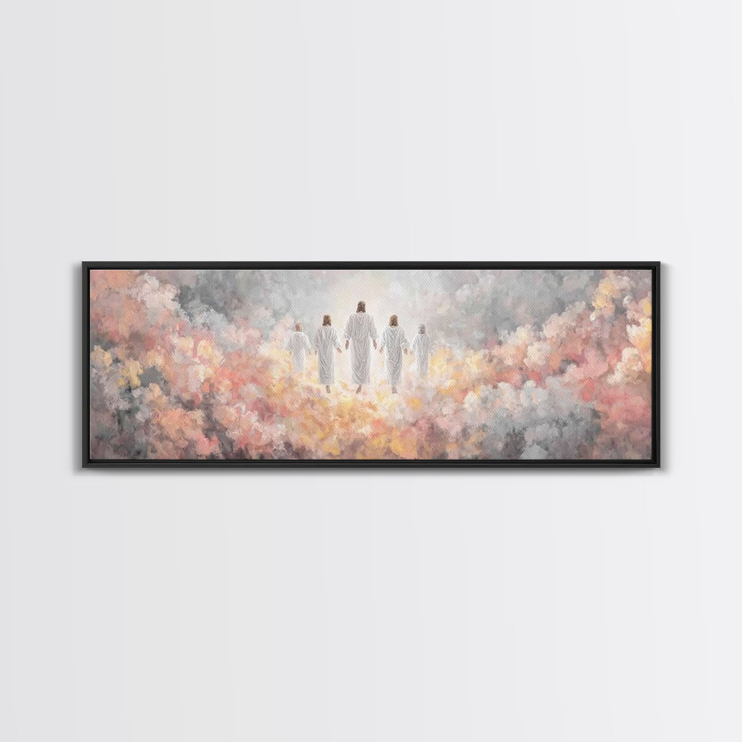 River Of Mercy – Framed Canvas Print – Christian Wall Art – Jesus Painting – Panoramic Art – Christian Art Canvas – Christmas Art Prints