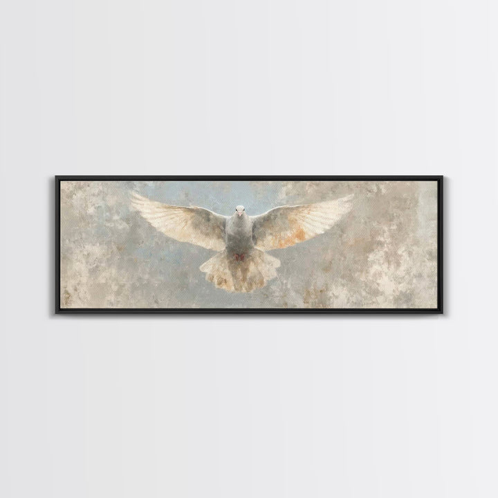 Peaceful Spirit Glow, Framed Canvas Print, Christian Art Canvas, Panoramic Art, Christian Wall Art, Christian Christmas Art, Christian Gift