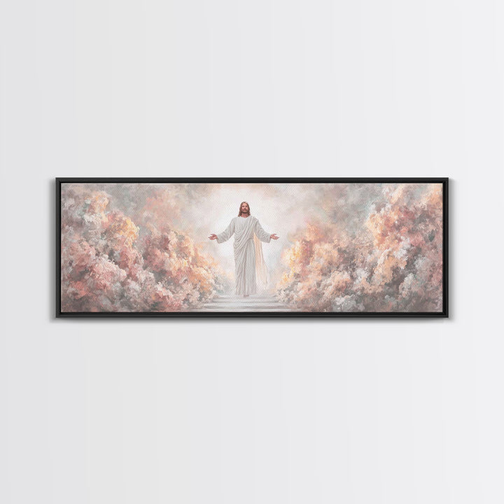 Glory Revealed | Framed Canvas Print | Christian Art Canvas | Panoramic Frame | Christian Wall Art | Jesus Painting | Christian Christmas A