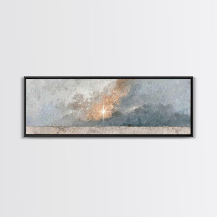 Sacred Ascension – Framed Canvas Print – Christian Art Canvas – Panoramic Wall Art – Jesus Painting – Christian Wall Art – Christian Christ