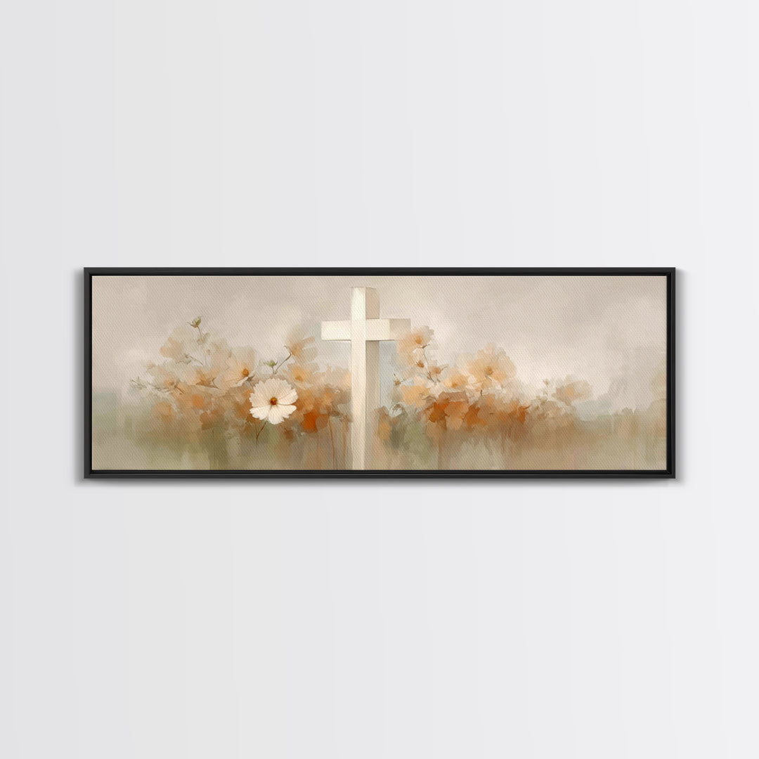 Blooming Hope, Framed Canvas Print, Christian Art Canvas, Christian Wall Art, Panoramic Print, Christian Art, Christian Gift