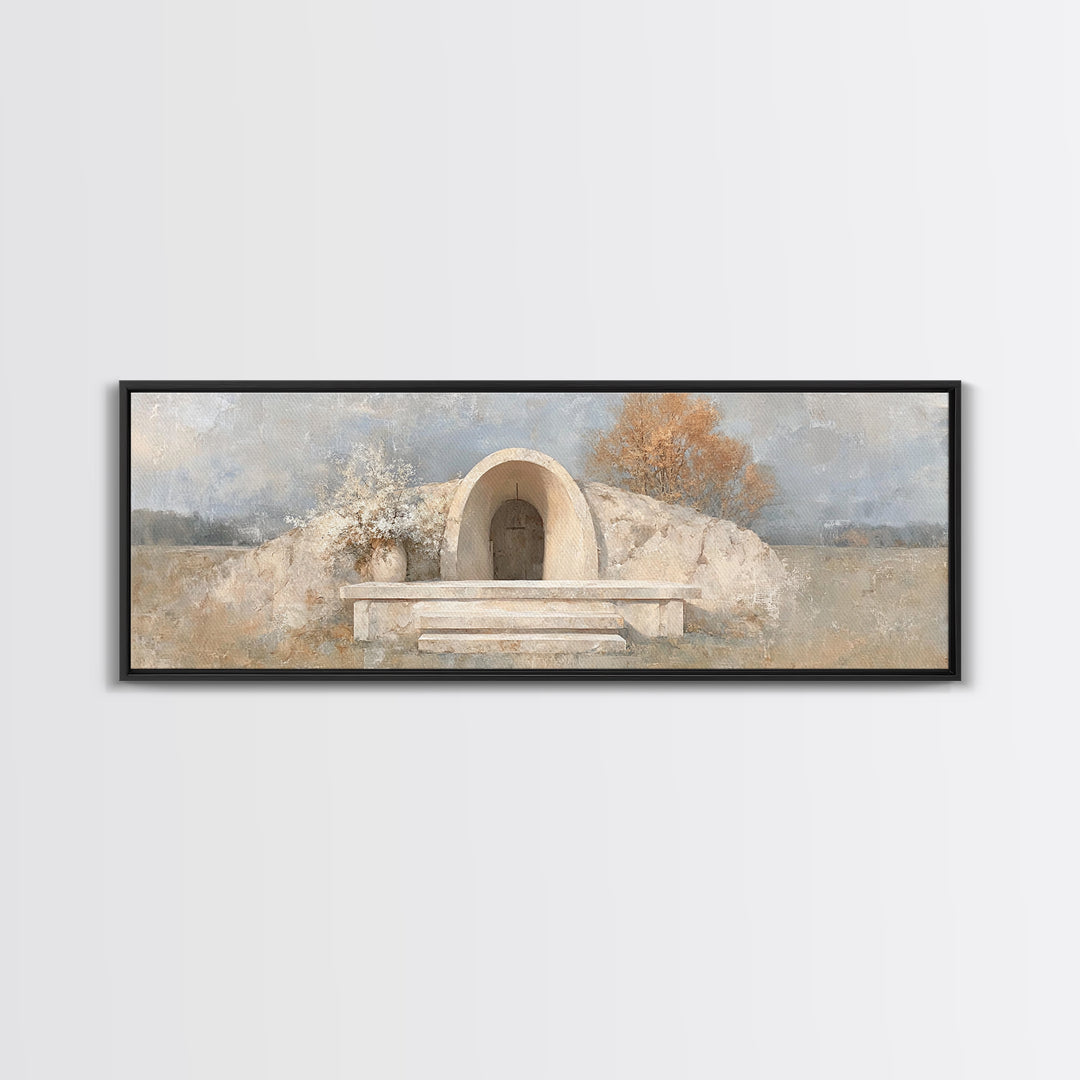Risen Dawn | Framed Canvas Print | Christian Wall Art | Christian Art Canvas | Panoramic Art | Christian Art | Christian Gift