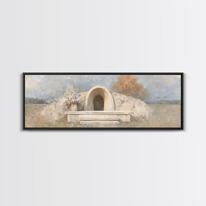 Risen Dawn | Framed Canvas Print | Christian Wall Art | Christian Art Canvas | Panoramic Art | Christian Art | Christian Gift