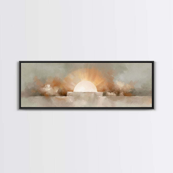 Stone Of Glory – Framed Canvas Print – Christian Wall Art – Christian Art Canvas – Panoramic Painting – Christian Art – Christian Gift
