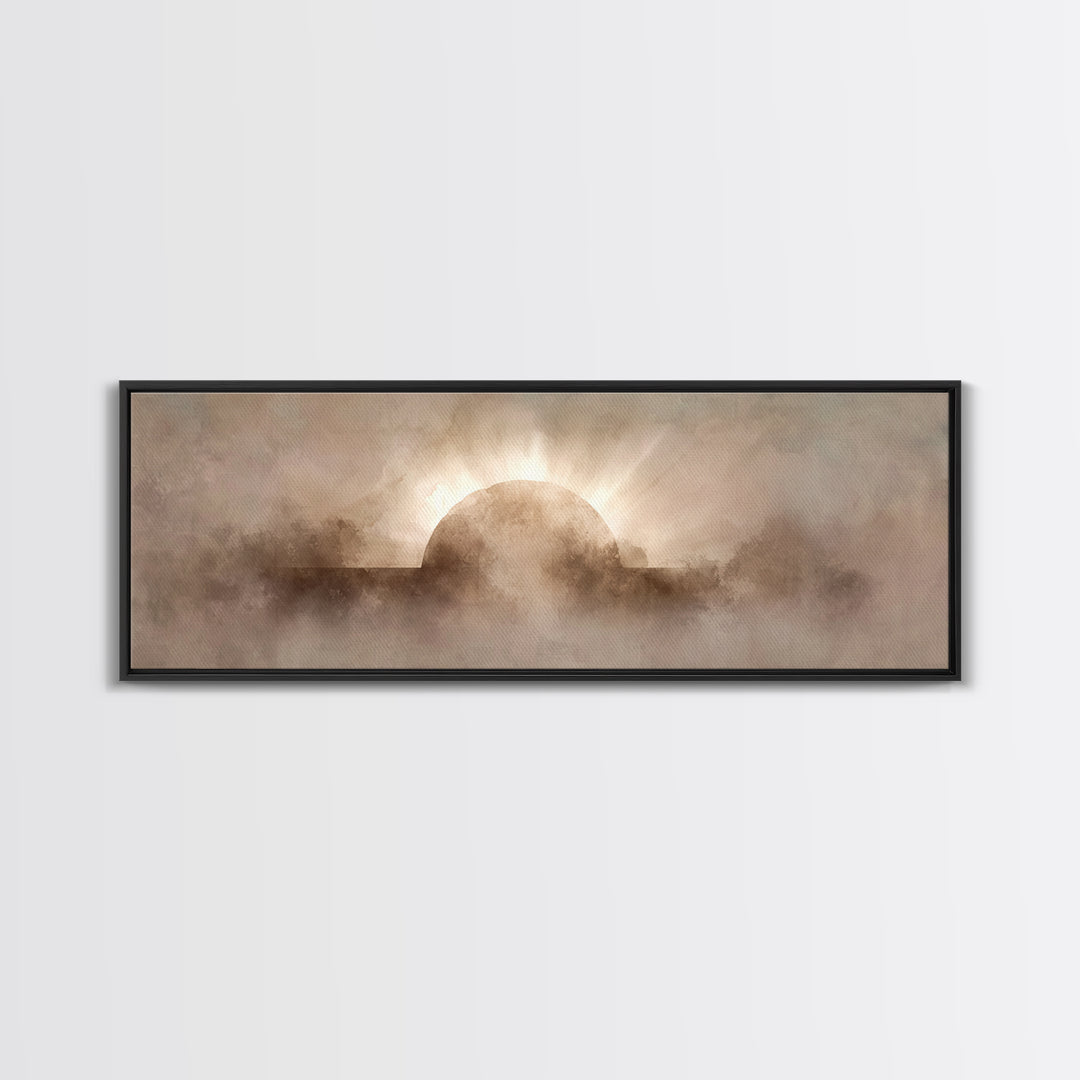 He Is Risen – Framed Canvas Print – Christian Wall Art – Christian Art Canvas – Panoramic Print – Christian Art – Christian Gift