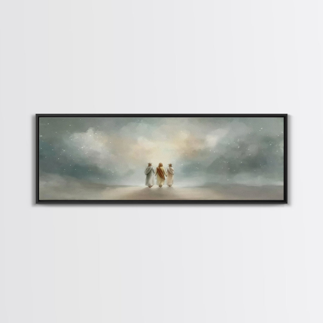Guided By Glory | Framed Canvas Print | Christian Wall Art | Christian Art Canvas | Panoramic Art | Christian Art Gift | Christmas Wall Art