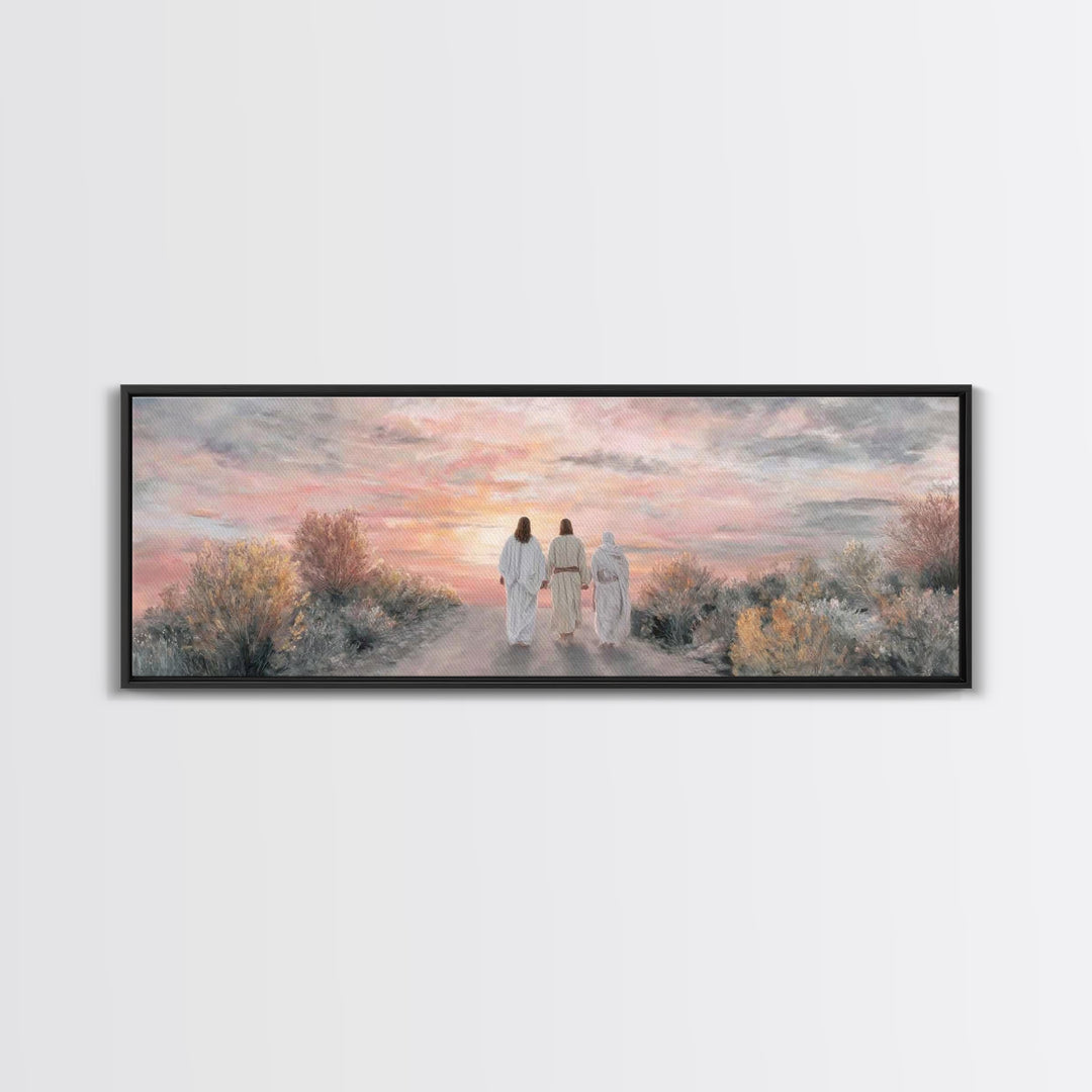 Nativity Star Rising, Framed Canvas Print, Christian Wall Art, Christian Art Canvas, Panoramic Painting, Christmas Art, Christian Christmas
