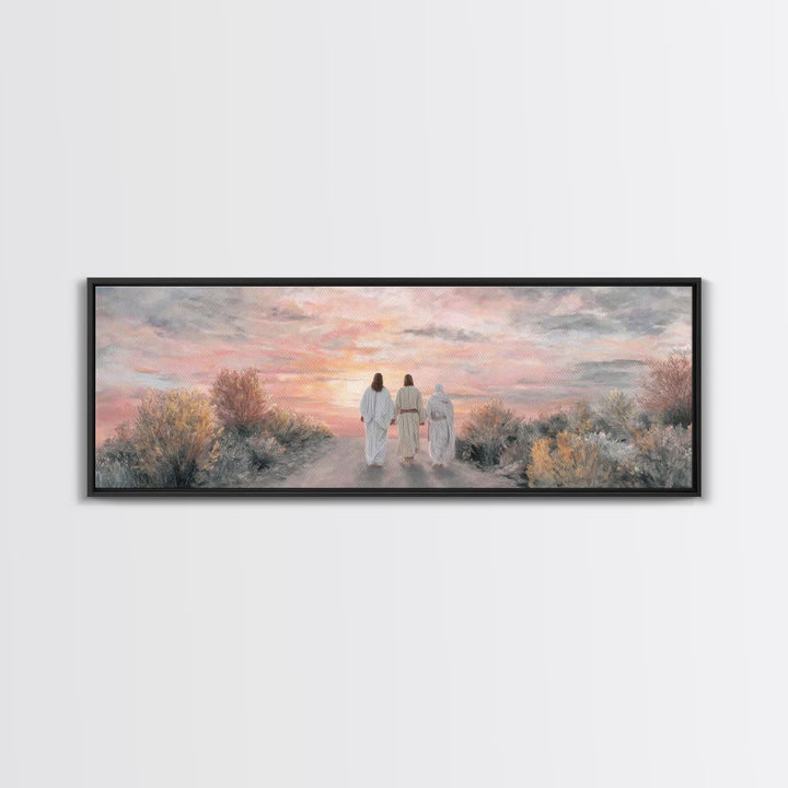 Nativity Star Rising, Framed Canvas Print, Christian Wall Art, Christian Art Canvas, Panoramic Painting, Christmas Art, Christian Christmas