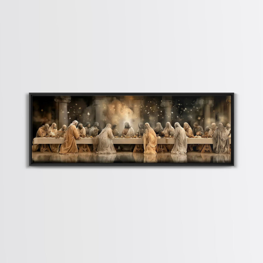 Heavenly Arrival – Framed Canvas Print – Christian Wall Art – Christian Art Canvas – Extra Wide Art – Christian Painting