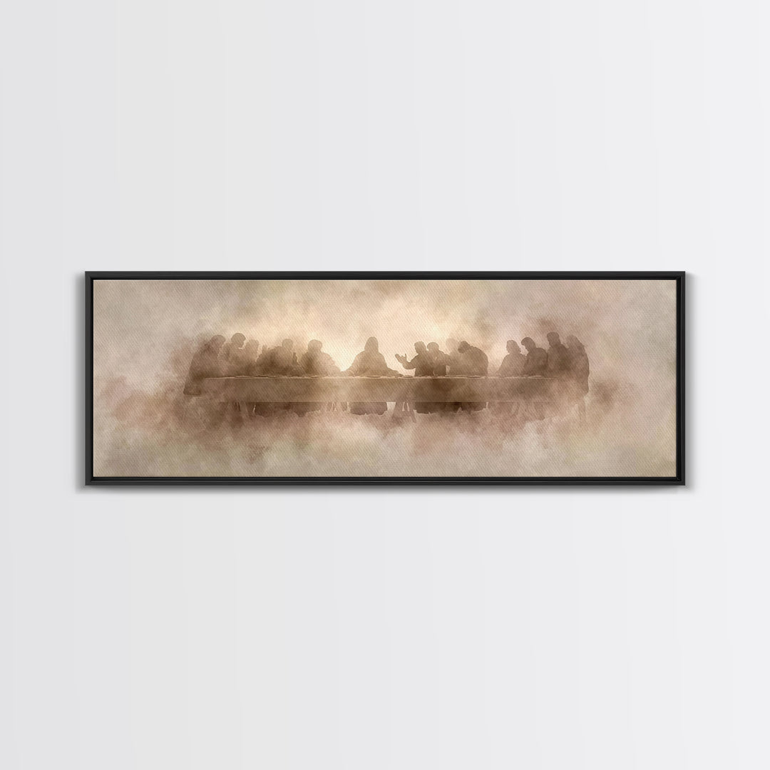 Gathered In Light | Framed Canvas Print | Christian Art Canvas | Christian Wall Art | Panoramic Wall Art | Christian Painting