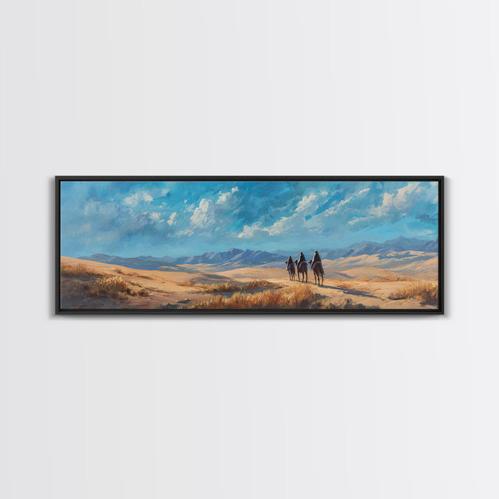 Holy Caravan – Framed Canvas Print – Christian Art Canvas – Jesus Painting – Panoramic Painting – Christian Wall Art