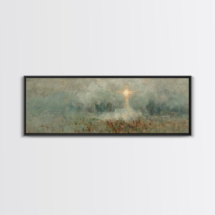 Radiant Salvation – Framed Canvas Print – Christian Wall Art – Christian Art Canvas – Jesus Painting – Christian Christmas Art – Panoramic