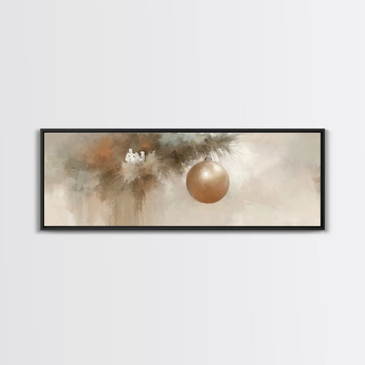 Gentle Advent Calm – Framed Canvas Print – Christmas Art – Panoramic Frame – Christian Wall Art – Modern Christian Art – Christmas Canvas W