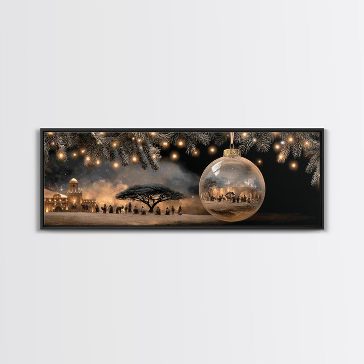 Procession Of Hope | Framed Canvas Print | Christian Art Canvas | Panoramic Print | Christian Wall Art | Modern Christian Painting | Christ