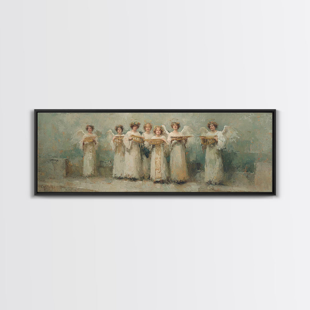 Celestial Offering, Framed Canvas Print, Christian Art Canvas, Panoramic Wall Art, Christian Wall Art, Unique Christian Art