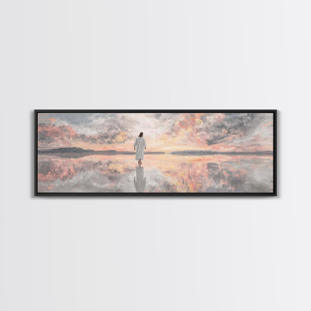 Dawn Of Hope | Framed Canvas Print | Christian Wall Art | Christian Art Canvas | Panoramic Art | Modern Christian Painting
