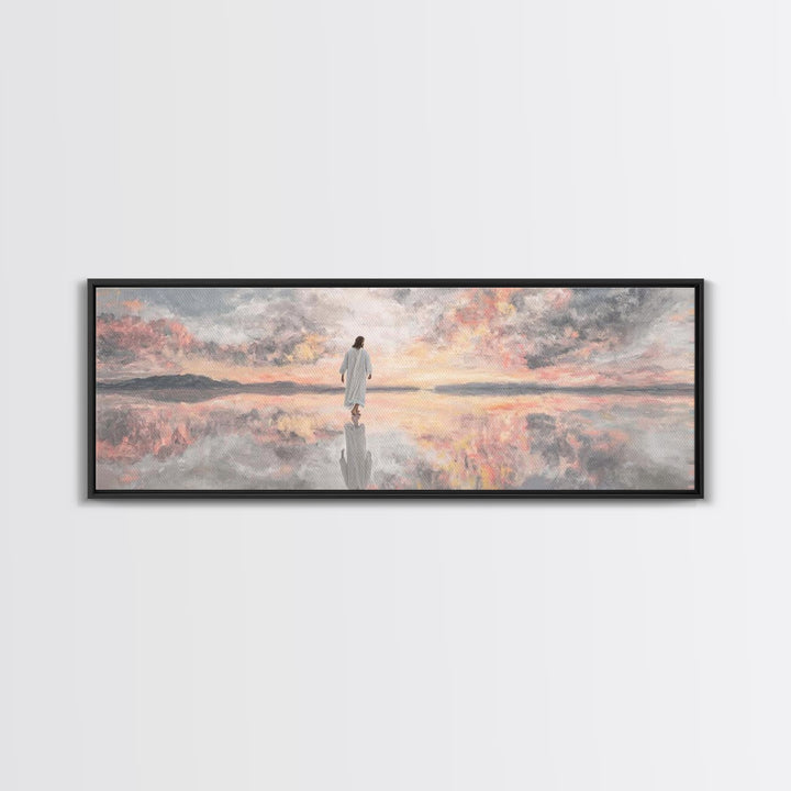 Dawn Of Hope | Framed Canvas Print | Christian Wall Art | Christian Art Canvas | Panoramic Art | Modern Christian Painting