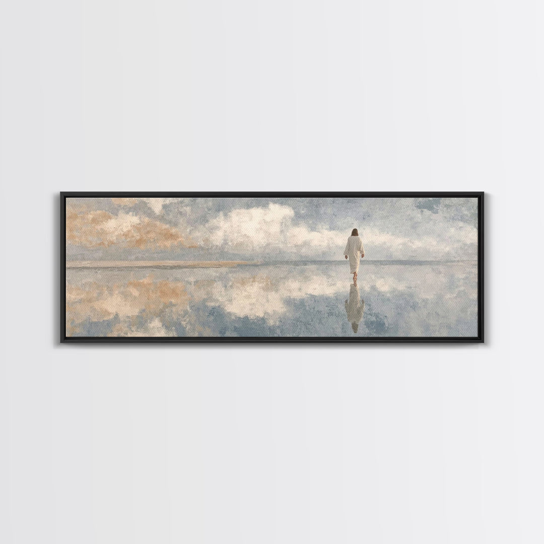 Sky Of Promise – Framed Canvas Print – Panoramic Painting – Christian Wall Art – Jesus Canvas Art – Christian Art Print