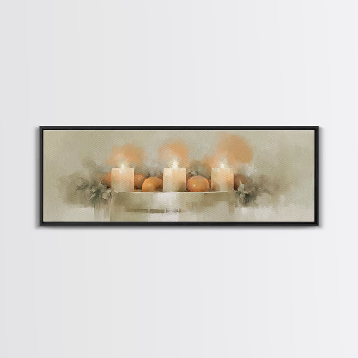 Holy Wreath, Framed Canvas Print, Christian Art Canvas, Panoramic Wall Art, Christian Christmas Art, Christian Wall Art