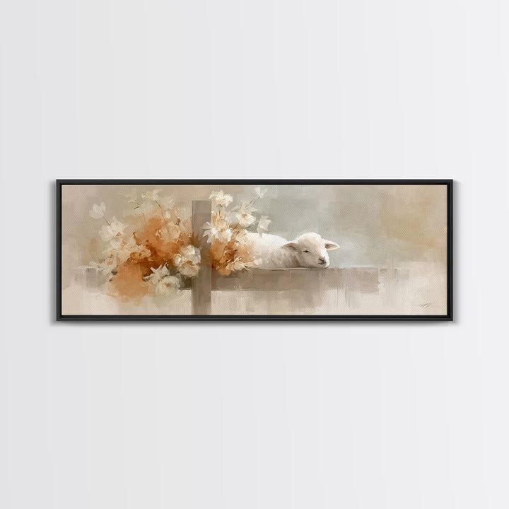 Blossoms Of Grace – Framed Canvas Print – Christian Wall Art – Panoramic Art – Christian Art Canvas – Christmas Art – Christian Decor