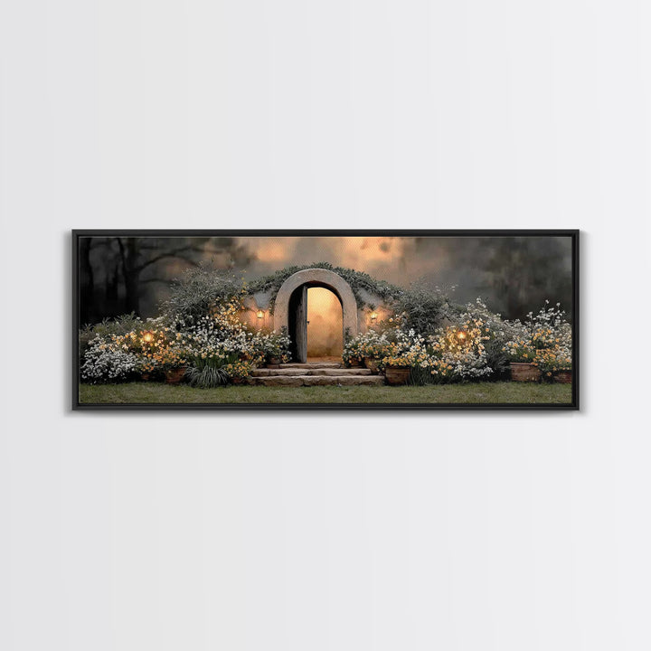 Garden Of Hope – Framed Canvas Print – Christian Wall Art – Christian Art Canvas – Jesus Painting – Panoramic Art – Christian Christmas Art