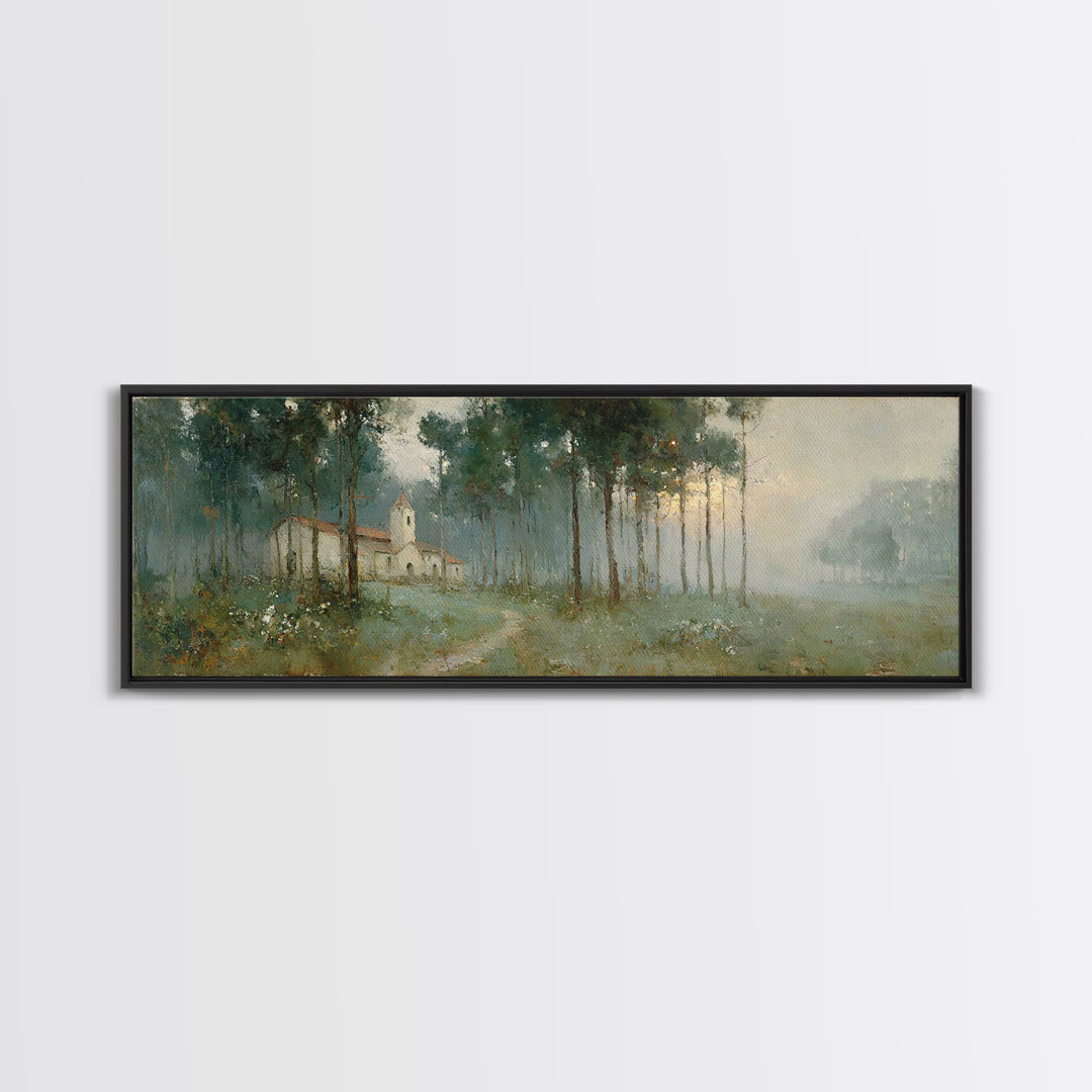 Pathway To Worship – Framed Canvas Print – Panoramic Art – Christian Art Canvas – Christian Painting – Christian Wall Art – Christian Chris