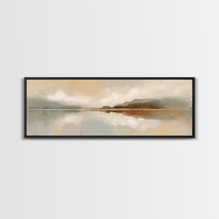 Soft Valley Grace | Framed Canvas Print | Christian Art Work | Panoramic Art | Christian Wall Art | Christian Art Gift | Modern Christian A