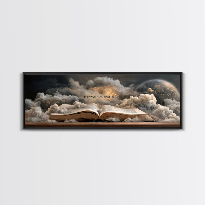 Word Of Creation – Framed Canvas Print – Christian Wall Art – Panoramic Art – Christian Art Print – Jesus Painting – Christian Gift