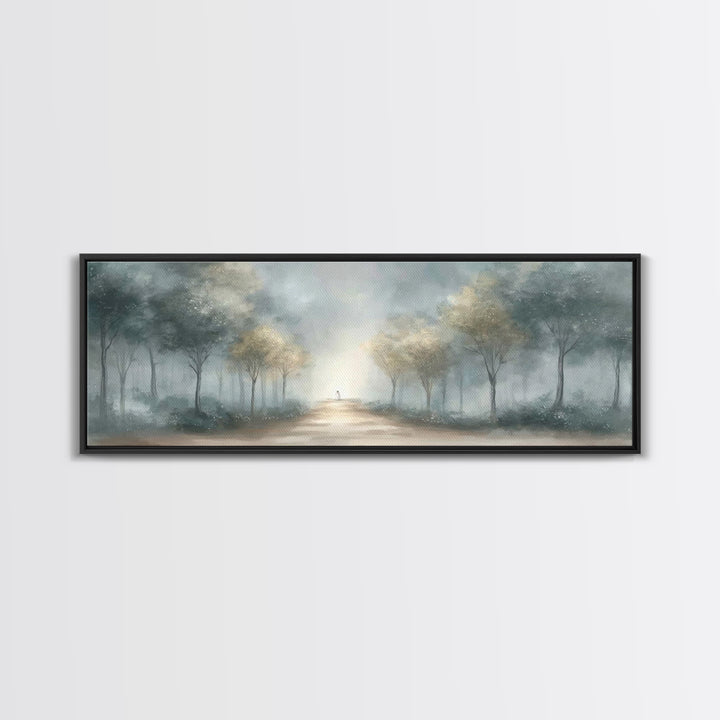 Light Of The Way, Framed Canvas Print, Panoramic Art, Christian Wall Art, Christian Art Canvas, Modern Christian Art, Jesus Painting, Chris