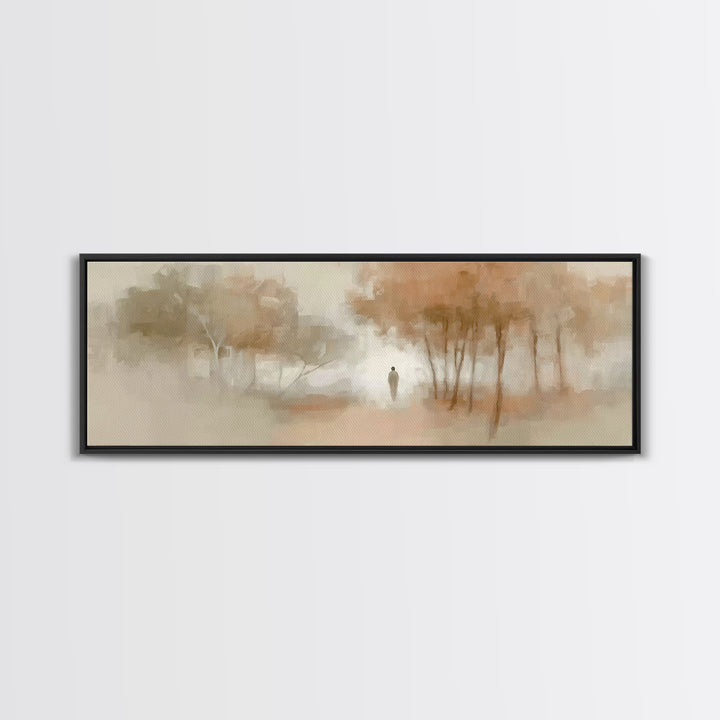 Autumn Grace Path | Framed Canvas Print | Panoramic Painting | Christian Art Canvas | Christian Art Work | Modern Christian Art | Christian