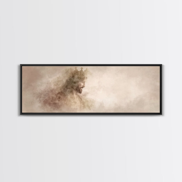 Silent Reverence, Framed Canvas Print, Christian Art Canvas, Christian Wall Art, Panoramic Wall Art, Christmas Art, Christian Gift