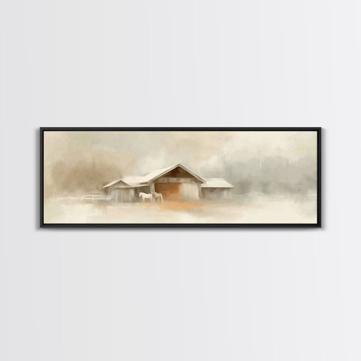 Path Of Blessing, Framed Canvas Print, Panoramic Painting, Christian Art Canvas, Christian Wall Art, Jesus Painting, Christian Art