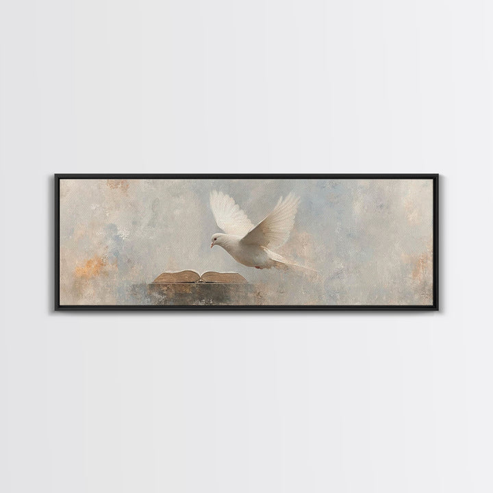 Word And Spirit – Framed Canvas Print – Panoramic Print – Christian Wall Art – Christian Art Painting – Minimalist Christian Art – Christia