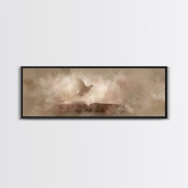 Breath Of Heaven – Framed Canvas Print – Panoramic Frame – Christian Wall Art – Subtle Christian Art – Christian Art Canvas – Christian Chr