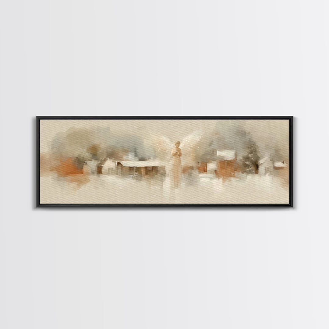 Innocent Prayer | Framed Canvas Print | Christian Wall Art | Panoramic Print | Christian Art Canvas | Christmas Wall Art | Christian Gift I
