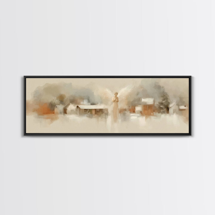 Innocent Prayer | Framed Canvas Print | Christian Wall Art | Panoramic Print | Christian Art Canvas | Christmas Wall Art | Christian Gift I