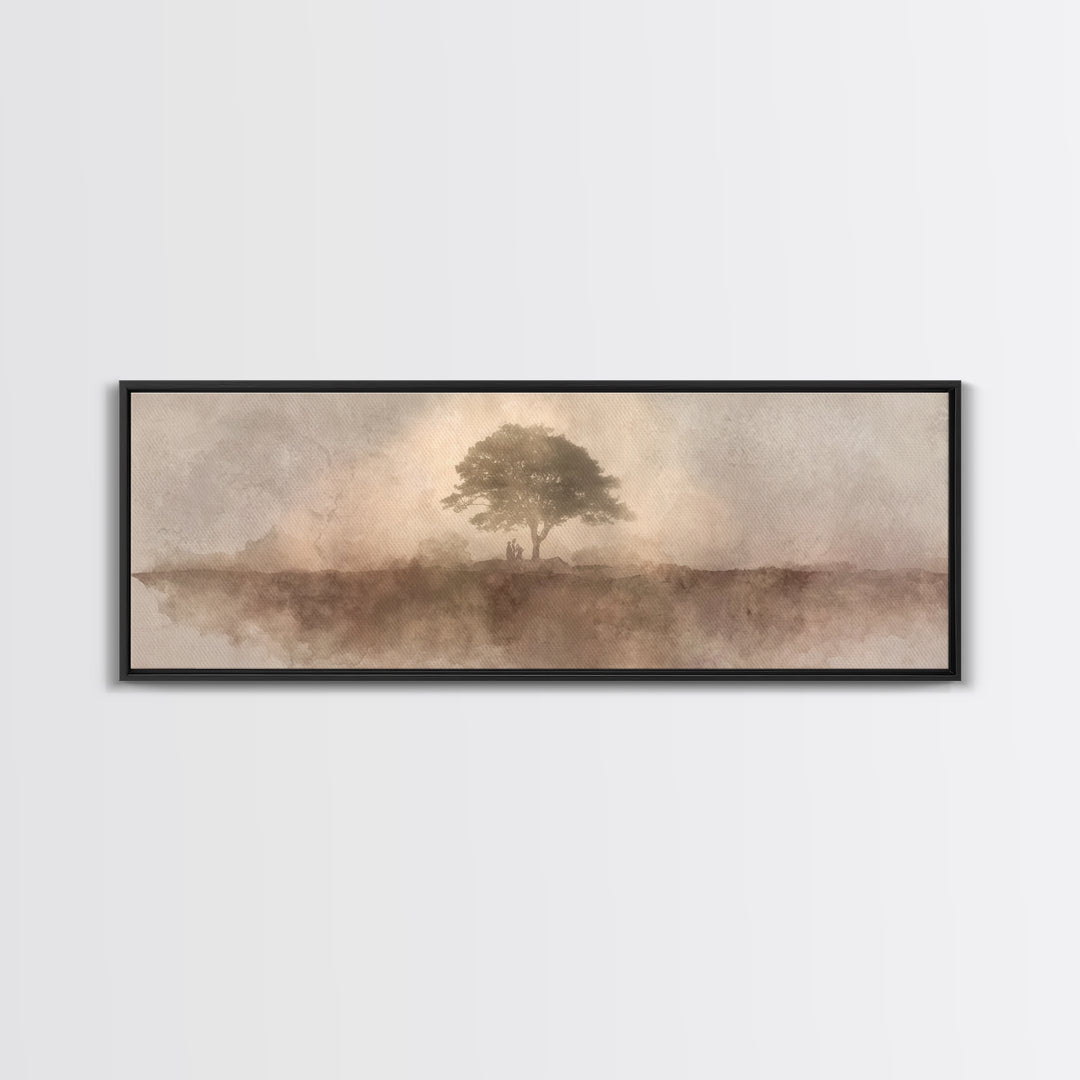Sunrise Of Mercy, Framed Canvas Print, Panoramic Painting, Christian Art Canvas, Christian Wall Art, Christian Painting, Christmas Art