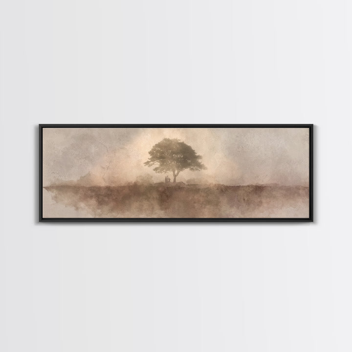 Sunrise Of Mercy, Framed Canvas Print, Panoramic Painting, Christian Art Canvas, Christian Wall Art, Christian Painting, Christmas Art