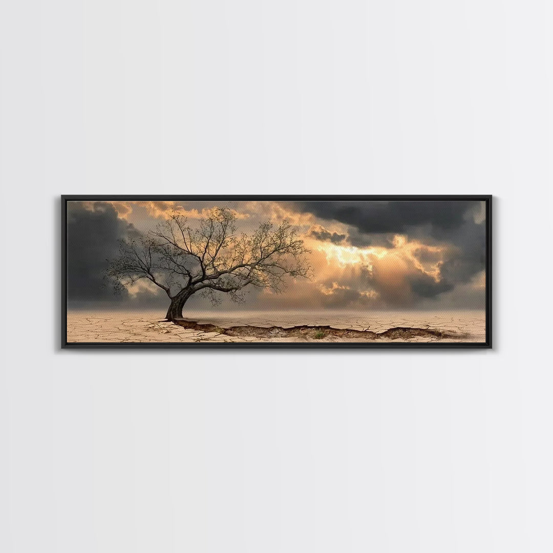 The Guiding Dawn – Framed Canvas Print – Christian Wall Art – Christian Art Canvas – Christmas Art – Panoramic Art – Christian Christmas De