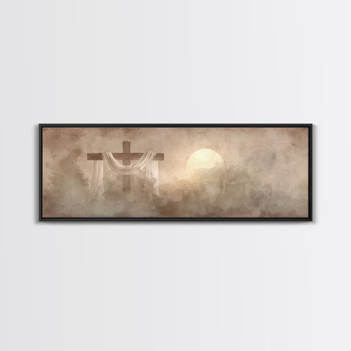 Gentle Morning Light | Framed Canvas Print | Panoramic Painting | Christian Art Canvas | Christian Wall Art | Christian Art | Christian Gif
