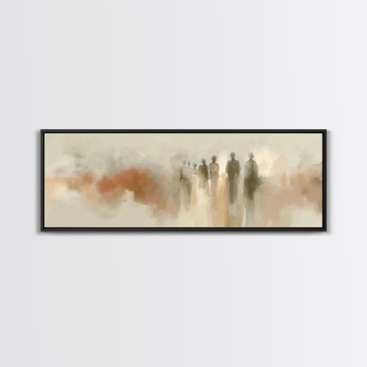 Heaven’s Gathering – Framed Canvas Print – Panoramic Wall Art – Christian Wall Art – Abstract Christian Art – Christian Art Canvas – Modern
