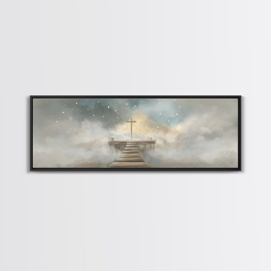 Path Of Grace | Framed Canvas Print | Panoramic Wall Art | Christian Art | Christian Canvas | Christian Painting | Christian Decor