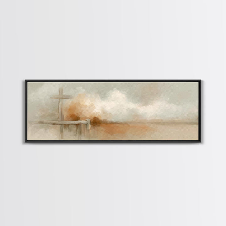 Quiet Redeemer, Framed Canvas Print, Christian Art, Panoramic Print, Christian Painting, Christian Art Canvas, Christian Gift Ideas