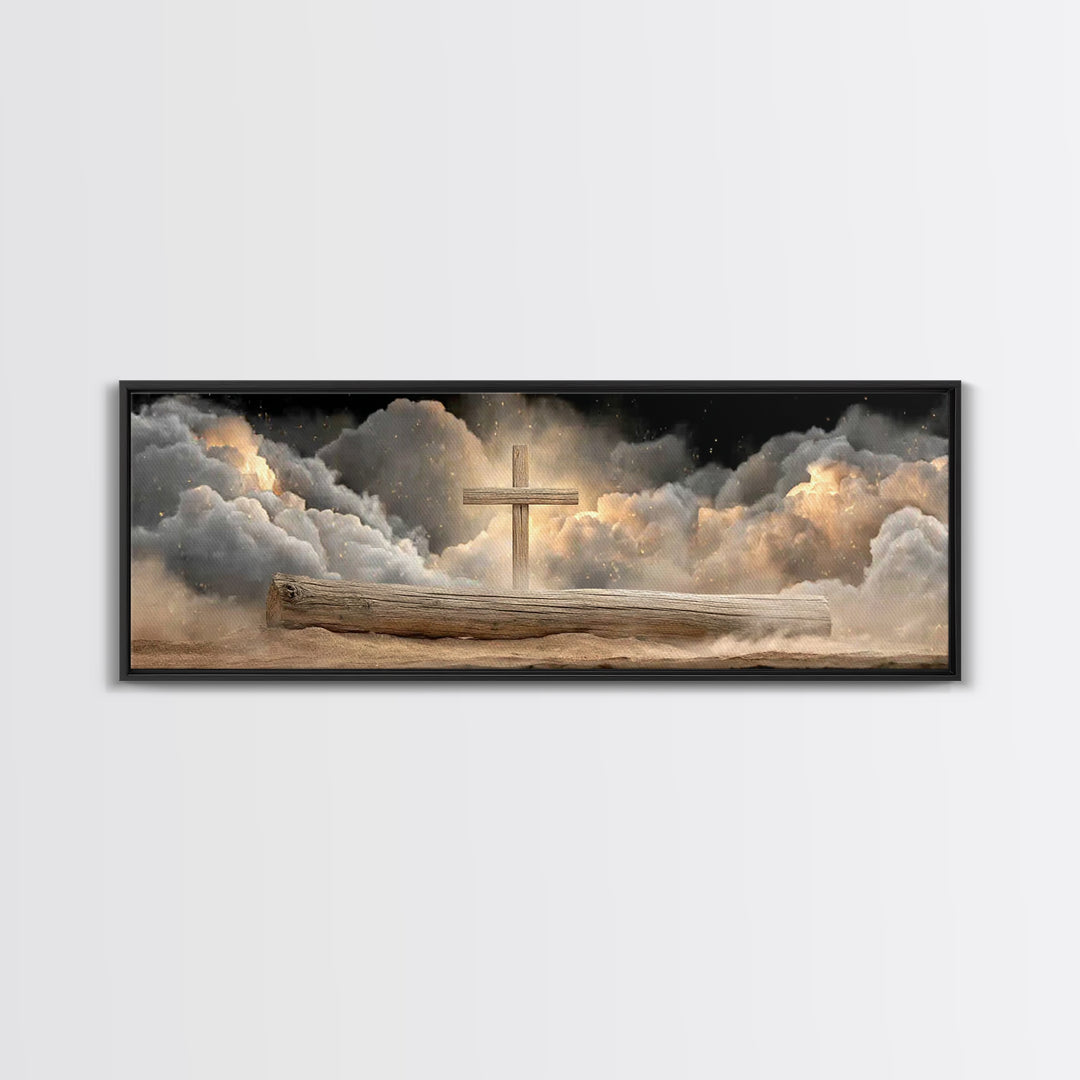 Rise Of Mercy – Framed Canvas Print – Christian Wall Art – Extra Wide Art – Christian Art Canvas – Christian Painting – Christian Decor