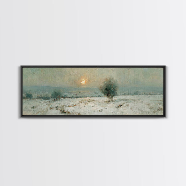 Winter Redemption – Framed Canvas Print – Panoramic Frame – Christian Art – Christian Art Canvas – Christian Wall Art – Christian Painting
