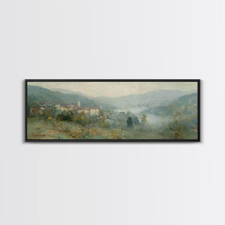 Bell Of Hope | Framed Canvas Print | Panoramic Art | Christian Wall Art | Christian Art Canvas | Christian Painting | Christian Christmas