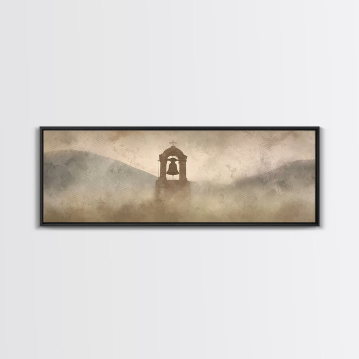 Hillside Rejoicing – Framed Canvas Print – Panoramic Art – Christian Wall Art – Christian Christmas Art – Christian Art Canvas – Jesus Pain