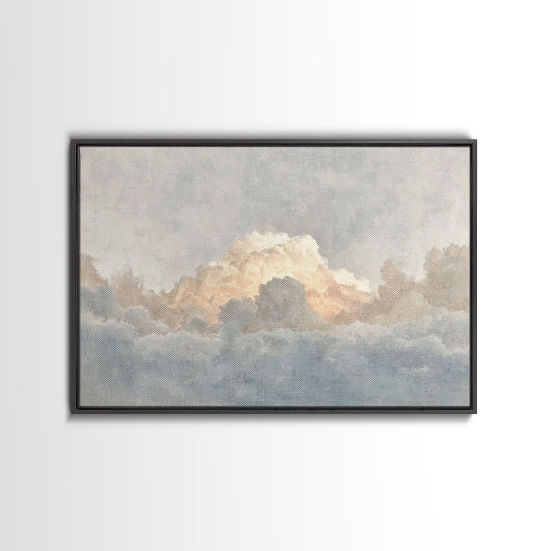 Heaven’s Promise – Framed Canvas Print – Christian Art Canvas – Minimalist Christian Art – Christian Wall Art – Subtle Christian Paintings