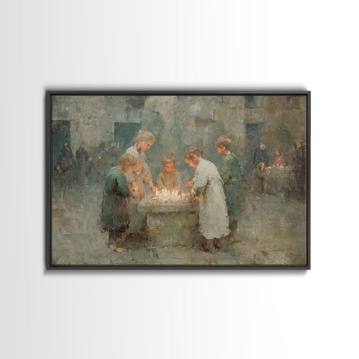 Circle Of Hope – Framed Canvas Print – Christian Wall Art – Christmas Art – Christian Art Canvas – Christian Christmas Art – Christian Gift