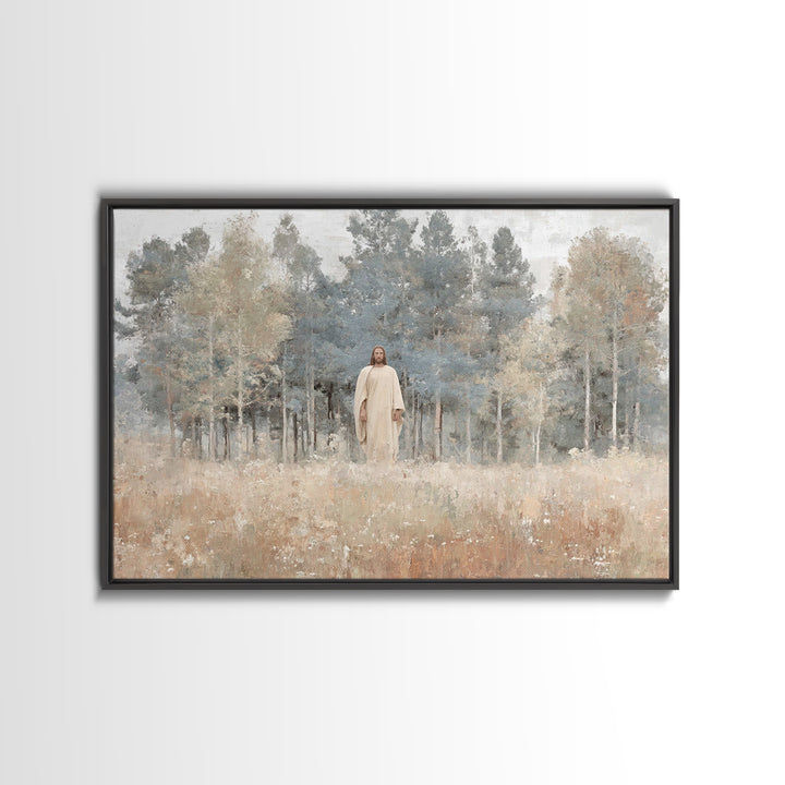 Pathway Of Mercy – Framed Canvas Print – Jesus Painting – Christian Art Canvas – Christian Wall Art – Unique Christian Art – Large Christia